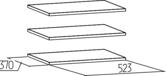 Полки Маиолика 18 Ясень Шимо светлый / Maiolica