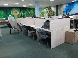 Рабочий модуль Твин 1000кс1400кс750 с 2-мя кабель-каналами Туя-З / Twin 1000x1400x750