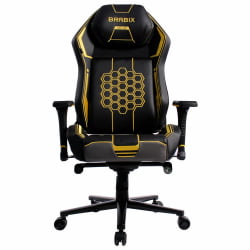 Геймерское кресло БРАБИКС ПРЕМИУМ Танос ГМ-180 черное/желтое / BRABIX PREMIUM Tanos GM-180