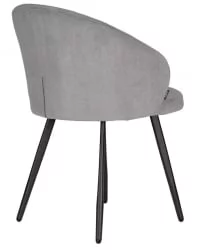 Стул обеденный ДОБРИН НАОМИ (ЭМАЛЬ ЧЕРНЫЙ МУАР велюр Катаниа Смоке) / DOBRIN NAOMI Catania Smoke)