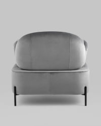 Кресло Кэнди с подлокотниками велюр Серый