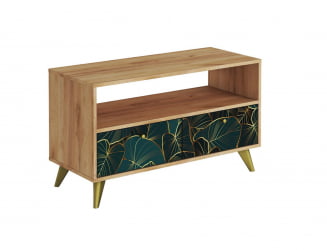 ТВ тумба ТМ-005  дуб крафт золотой/ТРОПИCАЛ / золотой/TROPICAL