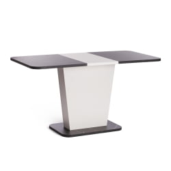 Раздвижной стол ГЕНТ ЛДСП, 110-145кс68,6кс75,5 см, Мрамор Блэк Роял/Белый / GENT 110-145x68,6x75,5