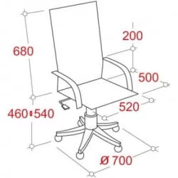 Кресло руководителя ЕЧаир CС-620Е-6 221931 Черное / EChair CS-620Е-6