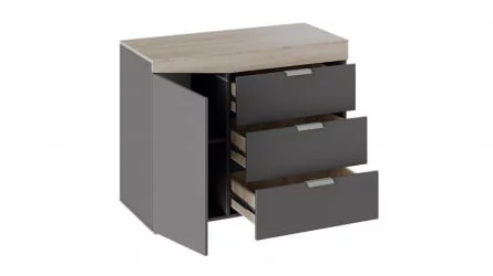 Комод тип 1 Дуб Сонома/Графит Серый