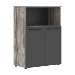 Шкаф с глухими дверьми МОРРИС ТРЕНД ММC 85.3 Сосна Нордик Антрацит / MORRIS TREND MMC