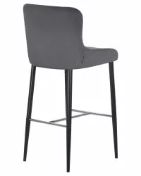 Стул барный ДОБРИН CХРИСТИАН 75 Темно-серый велюр В108-91 / DOBRIN CHRISTIAN V108-91