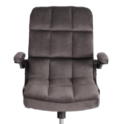 Кресло офисное Лугано велюр, темно-серый / Lugano