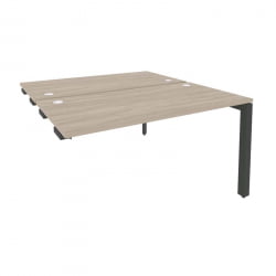 Стол-приставка двойной на П-образном м/к к опорным элем. ОНИКС О.МП-Д.СПР-3.7 Дуб Аттик/Антрацит / ONIX O.MP-D.SPR-3.7