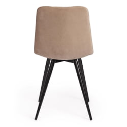 Стул CХИЛЛЙ (мод. 7095-1) ткань/металл, 45кс53х88 см, высота до сиденья 50 см, бежевый баркхат 5/черный / CHILLY (mod. 45x53х88 barkhat