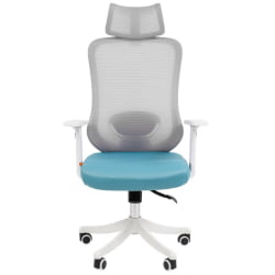 Кресло руководителя CХАИРМАН CХ563 Белый/бирюзовый / CHAIRMAN CH563