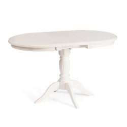 Раздвижной стол СТЕФАНО бук, мдф, 100+30кс80кс77см, Иворй вхите / STEFANO 100+30x80x77см, Ivory white