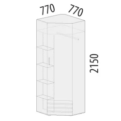 Угловой шкаф Денвер 401.04