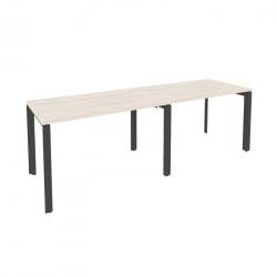 Рабочая станция на П-образном м/к ОНИКС О.МП-РС-2.2.7 Денвер Светлый/Антрацит / ONIX O.MP-RS-2.2.7