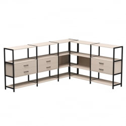 Набор стеллажных систем Еверпроф ЕВО №15 Кашемир Черный / Everprof EVO