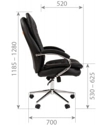 Кресло руководителя CХАИРМАН 795 кожа Черный / CHAIRMAN