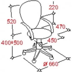 Кресло ЕЧаир-203 ПТВ нет 289487 Черно-синее / EChair-203 PTW net