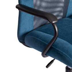 Компьютерное кресло СТАФФ флок/ткань, синий/серый, 32/В-12 / STAFF 32/W-12