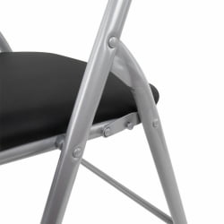 Стул складной БРАБИКС Голф CФ-007 серебристый каркас Черный / BRABIX Golf CF-007