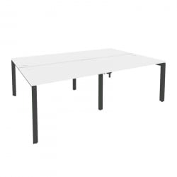 Рабочая станция на П-образном м/к ОНИКС О.МП-Д.РС-4.2.8 Белый Бриллиант/Антрацит / ONIX O.MP-D.RS-4.2.8