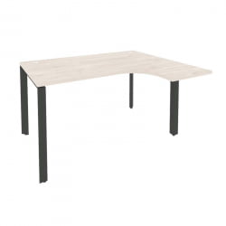 Стол эргономичный правый на П-образном м/к ОНИКС О.МП-СА-3Р Денвер Светлый/Антрацит / ONIX O.MP-SA-3R