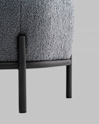 Пуф Стоун П букле Флуффй темно-серый / Fluffy