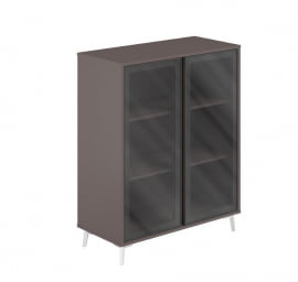 Шкаф средний со стеклом Сирио СР.322.ВФ.ГЛБ Вольфрам / Sirio SR.322.WF.GLB