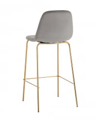 Стул барный Валенсия СН золотые ножки велюр Серый / SN