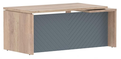 Стол руководителя левый Торр ЛУКС ТЛCТ 189 Л Дуб Каньон Серо-голубой / Torr LUX TLCT L