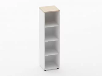 Шкаф 3 узкий открытый Дека 10.16.10 Туя/Белый / Deka