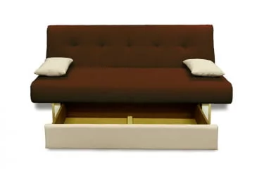 Диван с металлическими ножками МАНГО 4 (3 категория) Нео Шоколад Нео Латте / MANGO