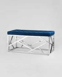 Банкетка АРТ ДЕКО велюр Синий