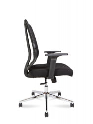 Кресло офисное ТЕМА СХРОМЕ ЛБ Черный / TEMA СHROME LB