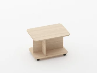 Журнальный столик на колесиках Глассй 4.10 Орех / Glassy