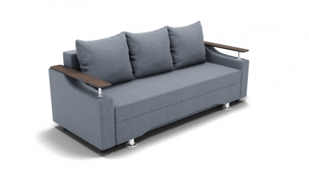 Диван Манго (ЗР) Цвет фасада: Серый; Тип: Прямой; Материал фасада: Металл/Велюр