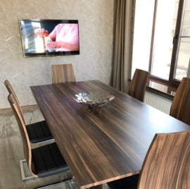 Стол обеденный ДУПЕН (160) ДТ-02 Орех / DUPEN DT-02