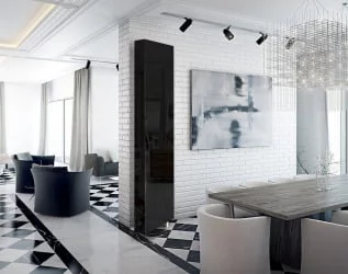 Поворотный шкаф в черном стекле Дриве СП Черный / Drive SP