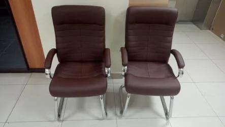 Кресло для посетителей Еверпроф Орион CФ Экокожа Коричневый / Everprof Orion CF