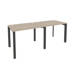 Рабочая станция на П-образном м/к ОНИКС О.МП-РС-2.1.7 Дуб Аттик/Антрацит / ONIX O.MP-RS-2.1.7