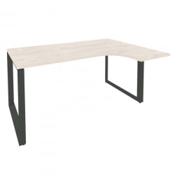 Стол эргономичный правый на О-образном м/к ОНИКС О.МО-СА-4Р Денвер Светлый/Антрацит / ONIX O.MO-SA-4R