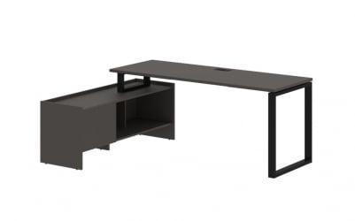 Стол с тумбой ЕДИС ЕКCТ 19614 Мокко Черный / EDIS EQCT