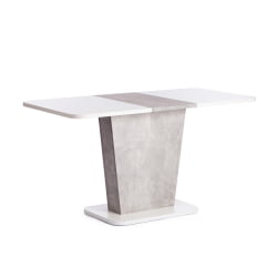 Раздвижной стол ГЕНТ ЛДСП, 110-145кс68,6кс75,5 см, Белый/Бетон / GENT 110-145x68,6x75,5