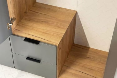 Шкаф трехдверный Адам МСА-04 дуб крафт золотой/графит / MSA-04