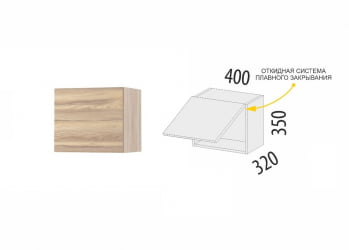 Антресоль (с системой плавного закрывания) Бруклин 101.105.1