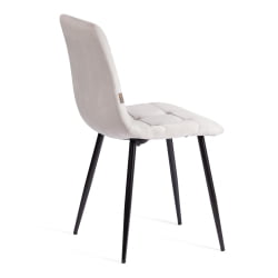 Стул CХИЛЛЙ (мод. ДЖСC-220) Велюр/металл , 44,5х52,5х88 см, Лигхт грей (светло-серый) ХЛР14 / черный / CHILLY (mod. JSC-220) Light grey HLR14