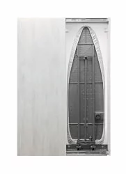 Узкий шкаф в прихожую Ирон Слим Еко (левый, купе) Беленый дуб / Iron Slim Eco