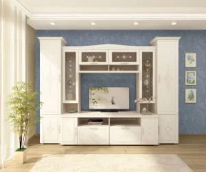 Шкаф для книг Венеция 32.19 Сосна Астрид Ваниль