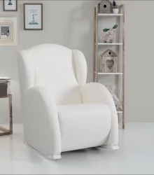 Детское кресло Микуна Винг Флор Вхите/Леатхеретте Грей / Micuna Wing Flor White/Leatherette Grey