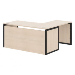 Стол письменный угловой левый КСТЕН-КП КСКПCТ 1615Х Л Бук Тиара Антрацит / XTEN-QP XQPCT 1615H L