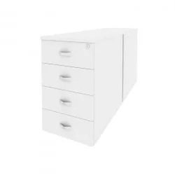 Тумба двойная приставная / опорная ОНИКС О.ТПО-2.7 Белый Бриллиант / ONIX O.TPO-2.7